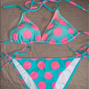 Roxy triangle bikini set!!